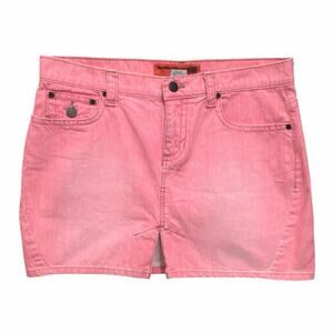 Mossimo Y2K Pink Denim Ultra Mini Skirt Size 13 35x14.5 Low Rise